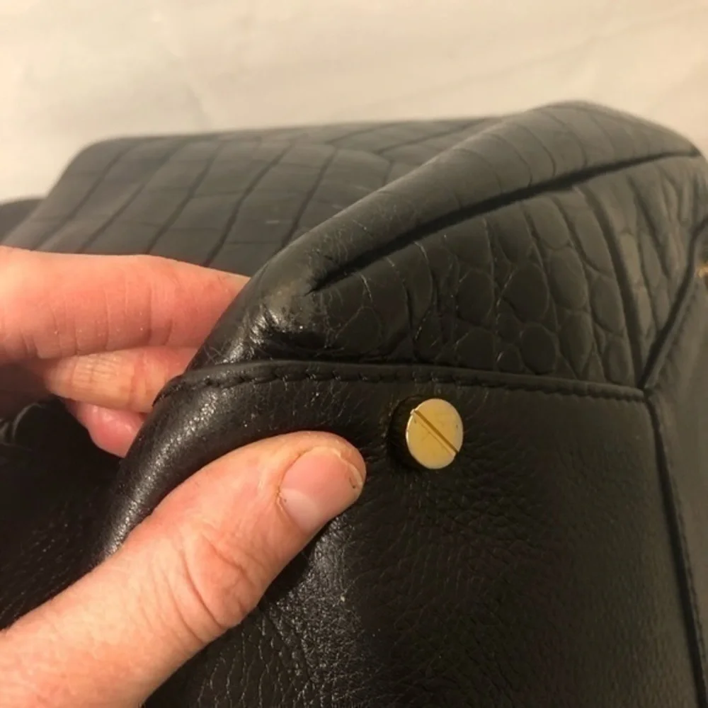 Michael kors luxury collection black leather bag